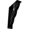 Ekena Millwork Loera Wrought Iron Bracket, (Triple center brace), Powder Coated Black 2"W x 5 1/2"D x 8"H BKTM02X05X08TLO - alternate 1